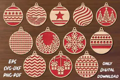 Christmas Ornament SVG Laser Cut Crafters Decoration Product Image 1