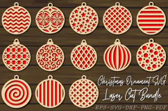 Christmas Ornament SVG Laser Cut, Holiday Decor Design Product Image 1