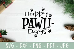 Happy Pawlidays - Funny Dog Ornament Christmas SVG Product Image 2