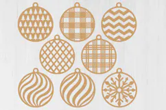 Christmas Ornament SVG, Holiday Laser Cut Decor Design Product Image 2