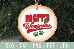 Merry Woofmas - Funny Dog Ornament Christmas SVG Product Image 1
