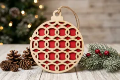 Christmas Ornament SVG Laser Cut, Holiday Decor Design Product Image 4