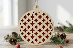 Christmas Ornament SVG Laser Cut, Holiday Decor Design Product Image 7