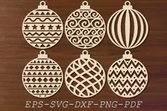 Christmas ornament svg, Christmas Decorations Laser cut file Product Image 2