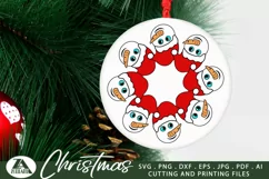 Christmas Ornament SVG Christmas Mandala SVG Snowman SVG PNG Product Image 5