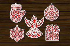 Christmas Ornament SVG, Laser Cut Wood Holiday File Product Image 2