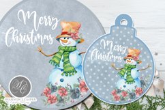Christmas Ornament Tags | Snowman Print and Cut Bundle Product Image 6