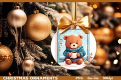 Christmas Ornaments with Cute Bear. Christmas Sublimation 4 Product Image 1