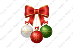 Christmas Ornament With Bow Png Product Image 1