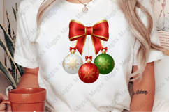 Christmas Ornament With Bow Png Product Image 2