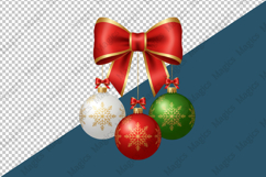 Christmas Ornament With Bow Png Product Image 4
