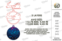 Christmas Ornament with sublimation Laser Cut. Christmas SVG Product Image 2