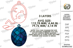 Christmas Ornament with sublimation Laser Cut. Christmas SVG Product Image 2