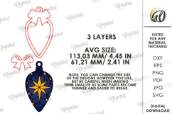 Christmas Ornament with sublimation Laser Cut. Christmas SVG Product Image 2
