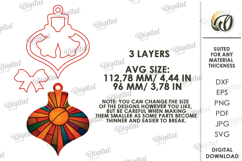 Christmas Ornament with sublimation Laser Cut. Christmas SVG Product Image 2