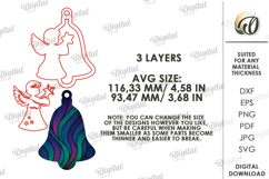 Christmas Ornament with sublimation Laser Cut. Christmas SVG Product Image 2