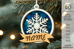 Christmas Ornaments with sublimations Bundle Laser Cut Product Image 8