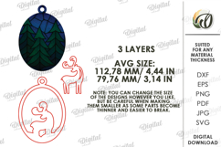Christmas Ornament with sublimation Laser Cut. Christmas SVG Product Image 2
