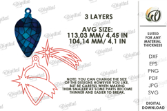 Christmas Ornament with sublimation Laser Cut. Christmas SVG Product Image 2