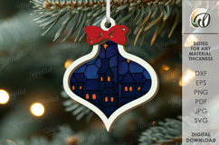 Christmas Ornaments with sublimations Bundle Laser Cut Product Image 11