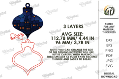 Christmas Ornament with sublimation Laser Cut. Christmas SVG Product Image 2