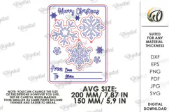 Christmas Ornaments Card Laser Cut. Greeting Card SVG Product Image 2