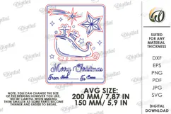 Christmas Ornaments Card Laser Cut. Greeting Card SVG Product Image 2