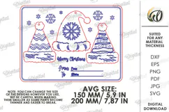 Christmas Ornaments Card Laser Cut. Greeting Card SVG Product Image 2