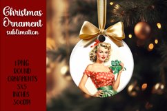 Pin up girl Christmas ornament, Christmas Pinup blondie girl Product Image 1
