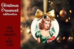 Pin up girl Christmas ornament, Christmas Pinup blondie girl Product Image 1