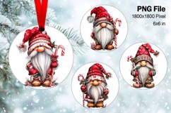 Gnome Santa Christmas Ornament Snow Decorate Sublimation_10 Product Image 1