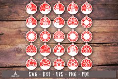 Personalized Christmas Ornament SVG Bundle Laser cut Product Image 2