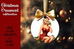 Pin up girl Christmas ornament, Christmas Pinup blondie girl Product Image 1