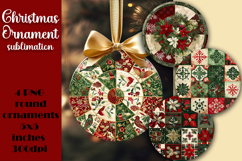 Red and white Poinsettia, epoxy resin Ornament Sublimation Product Image 1