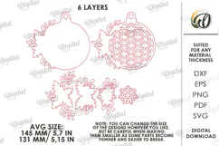 Christmas Ornaments Laser Cut. Christmas Tree Decoration SVG Product Image 4