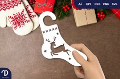 Deer Christmas Ornaments Sock Blocker Papercut Product Image 1