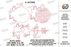 Christmas Ornaments Laser Cut. Christmas Tree Decoration SVG Product Image 4