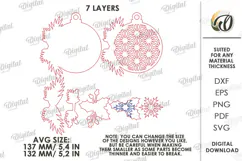 Christmas Ornaments Laser Cut. Christmas Tree Decoration SVG Product Image 2