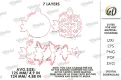 Christmas Ornaments Laser Cut. Christmas Tree Decoration SVG Product Image 4