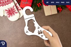 Santa Head Christmas Ornaments Sock Blocker Papercut Product Image 1