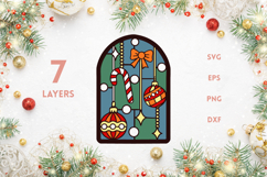 Christmas Ornaments Stained glass - 7 SVG layers Product Image 1