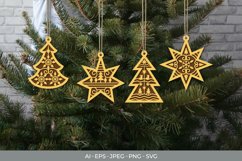 Christmas Ornaments with Adorable Motif SVG Set Product Image 1