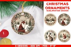 Cozy Animals Christmas Ornament Sublimation Design Bundle Product Image 14