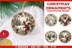 Cozy Animals Christmas Ornament Sublimation Design Bundle Product Image 17