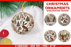 Cozy Animals Christmas Ornament Sublimation Design Bundle Product Image 18
