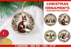Cozy Animals Christmas Ornament Sublimation Design Bundle Product Image 21