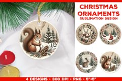 Cozy Animals Christmas Ornament Sublimation Design Bundle Product Image 10