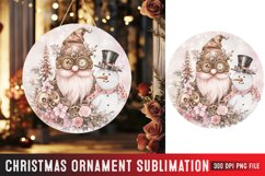 Christmas Ornaments Round Sign PNG, Christmas Round Sign PNG