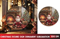 Christmas Ornaments Round Sign PNG, Christmas Round Sign PNG