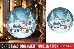 Christmas Ornaments Round Sign PNG, Christmas Round Sign PNG